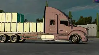 KENWORTH T680 MODULAR CON FLATBED CARGA DE VITRO PISO