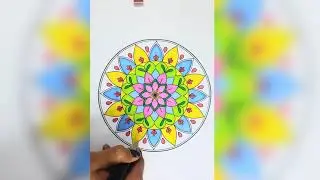 Madla Art Painting So Relaxing 🖌️#viral #art #shorts #colors #drawing #pastel #mindfresh #rangoli