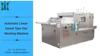 Linear Tunnel Type Vial Washing Machine, Linear Vial Washer