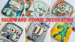 Squidward Cookie Decorating [Hand Painted Sugar Cookies]
