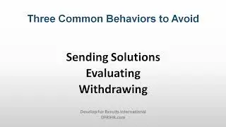 DFRI- Unwanted Workplace Behaviors