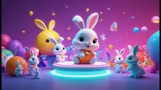 Three Fluffy Bunnies Learn Big and Small | Fun Size Comparison Song for Kids | Educational  Rhyme