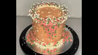 Pink Wildflower Cake 🌸 | Elegant Vintage Buttercream Flowers | ASMR Cake Art