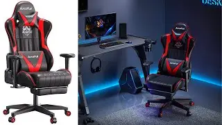 AutoFull Gaming Chair Racing Style Ergonomic High Back Computer Chair with Height Adjustment