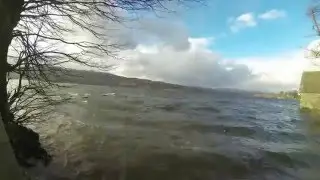 Hyperlapse: High winds over water at Millerground, Windermere