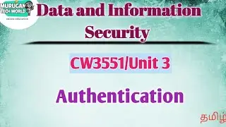 Authentication in data and information security tamil||DIS||CW3351||Anna University.