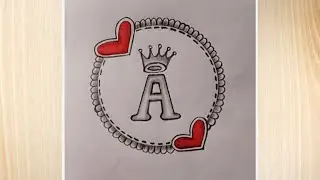Beautiful circle drawing ideas।। circle design drawing easy।।A latter art in circle।। pencil sketch।
