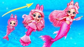 La Sirène Labubu Grandit ! DIY Poupée LOL OMG
