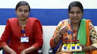 Visual skills training using Shapes pegboard