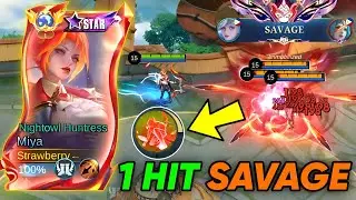 ОБУЧЕНИЕ 1 УДАР SAVAGE MIYA BUILD 2025!🔥 (АВТОМАТИЧЕСКОЕ УДАЛЕНИЕ ВРАГОВ 💀) - Mobile Legends