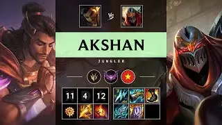 Akshan Jungle vs Zed - VN Master Patch 25.18