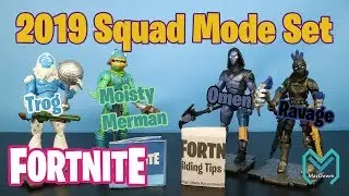 Набор для режима &laquo;Отряд&raquo; Fortnite 2019 с Трогом, Мокрым русалом, Оменом и Рэведжем от Jazwares