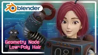 Blender Geometry Nodes: The ULTIMATE Guide to Game-Ready Low-Poly Hair (VTuber/Optimization)