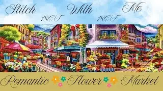 🧚🏼 #paintingfairy #stitchwithme #romanticflowermarket 🌺🌺 18CT #flosstube