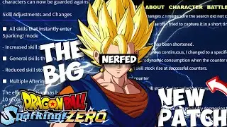 AFTERIMAGE STRIKE & INSTANT SPARK NERFED! GIANTS NERF! | DRAGON BALL SPARKING! ZERO NEW PATCH NOTES!