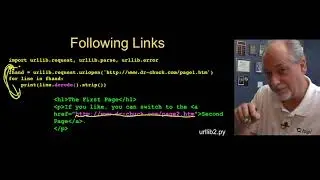 Python - Networked Programs - Following Links - Parsing HTML - Code Sample 10 Minutes Videos 043
