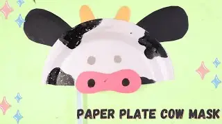 How to make a Paper Plate Cow Mask | Paper plate animal mask ideas