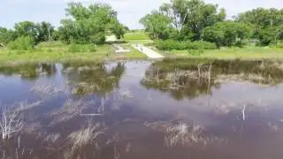 Lake Stockton refilling after being dry for a few years.