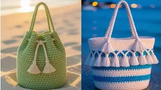 Luxury Crochet Shoulder Bag | Handmade Crochet Shoulder Bag | Stylish & Elegant Design Crochet Bag 