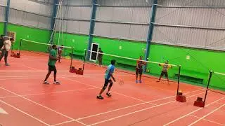 preveen -Harish Vs Mohan sir -veera Badminton game | Badminton2024| BPL2024