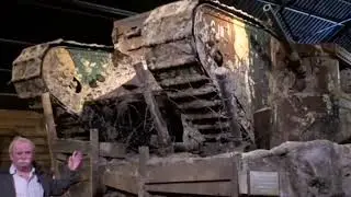Mark 1 tank with archive footage