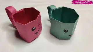 DIY MINI PAPER MUG | paper craft for school | paper craft | easy kids craft ideas | paper craft New|