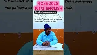 ЭКЗАМЕН ПО АНГЛИЙСКОМУ ЯЗЫКУ KCSE 3 2025