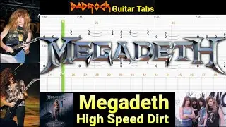 High Speed Dirt - Megadeth - Guitar + Bass TABS Lesson (Request)