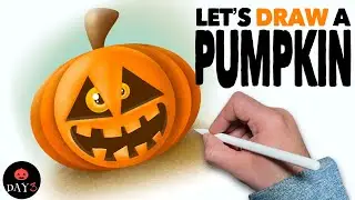 How To Draw a Pumpkin: 31 Days of Halloween- DAY 3!