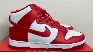 Nike Dunk High Championship White Red Unboxing/Review