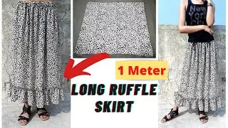 DIY Gathered Skirt | Easy Way to make Skirt at home | Cutting and Stitching