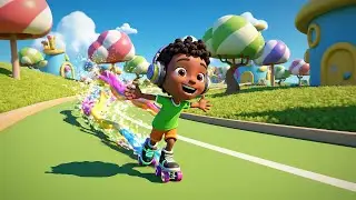 Мини-скейтер из Subway Surfers поскользнулся на трассе | Детские песни и стишки