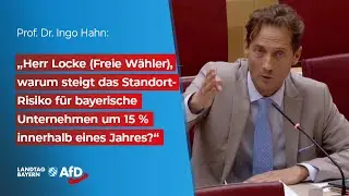 &bdquo;Herr Locke, warum steigt das Standortrisiko f&uuml;r bay. Unternehmen um 15 % innerhalb eines Jahres?&ldquo;