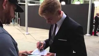 Levi Meaden arrives at the Los Angeles premiere of 'The Killing'