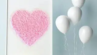 DIY Giant Fur Heart Wall Art