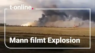 Wolgograd, Russland: Milit&auml;rflugplatz in Brand &ndash; Aufnahmen zeigen Explosion