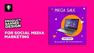 Ecommerce Banner Design in Coreldraw X7 | Laptop Sale Poster Design in Coreldraw X7