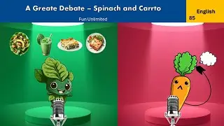 Spinach vs Carrot | Fun Vegetable Debate Story | Kids Learning Video