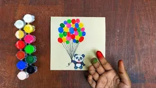 Finger Painting Art🎈🐼 #shorts #fingerpainting