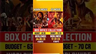 45 Movie Vs Mark Movie Box Office Collection, #45vsmark #markmovie #45movie #boxofficecollection