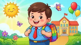 School Going Baby Song in Hindi 👶🎵 | Kids Learning RhymeMorning School Song for Kids 🌞🎒 