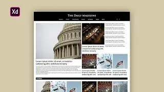 Minimal Magazine [News Blog] Website Design in Adobe xd | Web Design Speed art tutorial