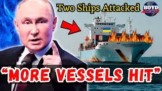 Российские беспилотники нанесли удар по двум грузовым судам вблизи Украины | В Донецке взорвался ...
