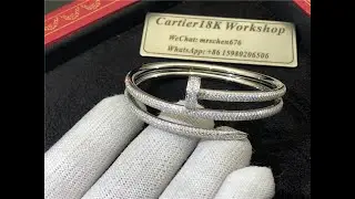Cartier White Gold Juste Un Clou Double Row Diamond Bracelet, Luxury jewelry gift for her