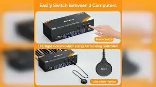 Review: KCEVE USB 3.0 KVM Switch 3 Monitors 3 Computers Displayport HDMI, Triple Monitor KVM S...