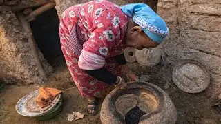 حياة البادية، اعدت لي جدتي 👵الخبزة الامازيغية (تانورت)😍