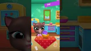 My Talking Cat Lily Cooking