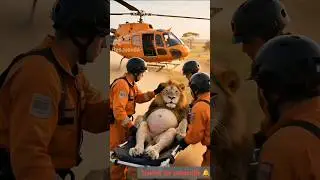 Giant Pregnant Lioness Collapses on Road 😢💔 | What Happens Next Will Melt Your Heart ❤️🦁