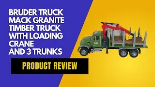 A Closer Look at the Mack Granite Timber Truck with Loading Crane and 3 Trunks