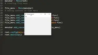 Menu widget in Tkinter / Creating Menubar in Tkinter / Tkinter tutorial in Hindi / Dynamic Coding